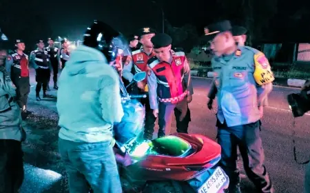 Antisipasi Aksi Kejahatan Jalanan, Polisi Nganjuk Pelototi Perbatasan Wilayah