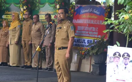 Pimpin Apel Perdana, Mas Handy Tegaskan Komitmen "Nol Rupiah" di Pemkab Nganjuk