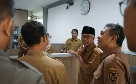 Wakil Wali Kota Kediri Qowimuddin Keliling Balai Kota di Hari Pertama Kerja