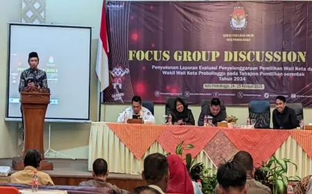 Evaluasi Pelaksanaan Pemilihan 2024, KPU Kota Probolinggo Minta Masukan Berbagai Pihak Melalui FGD
