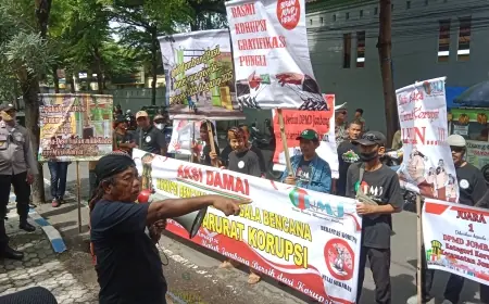 Prihatin Korupsi Dana Desa di Jombang Merajalela, FRMJ Demo DPMD