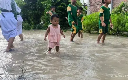 Kali Pacal Meluap, Pemukiman Warga di Bojonegoro Terendam Banjir