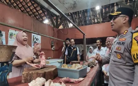 Jelang Ramadan Polres Probolinggo Kota Sidak Pasar, Temukan Harga Komoditas Pangan Naik