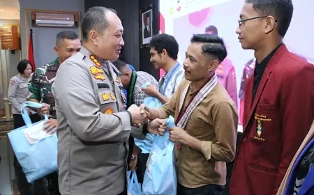 Ajak Mahasiswa Menjadi Agen Perubahan Indonesia Emas 2045, Polresta Malang Kota Gelar Baksos Presisi