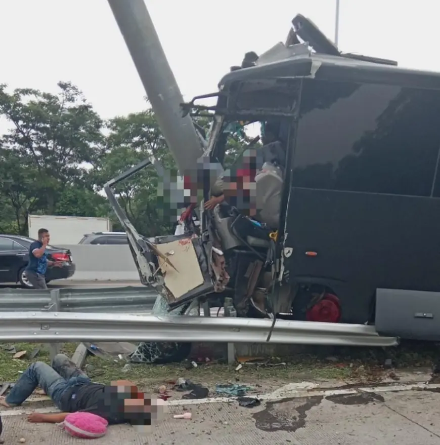 Jejak-Jejak Tragedi Kecelakaan Bus Brimob di Tol Purwodadi Pasuruan