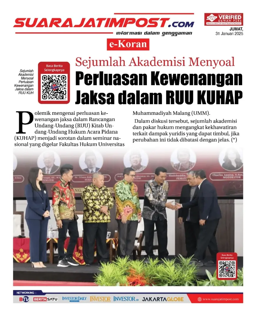 eKoran, Edisi Jumat, 31 Januari 2025