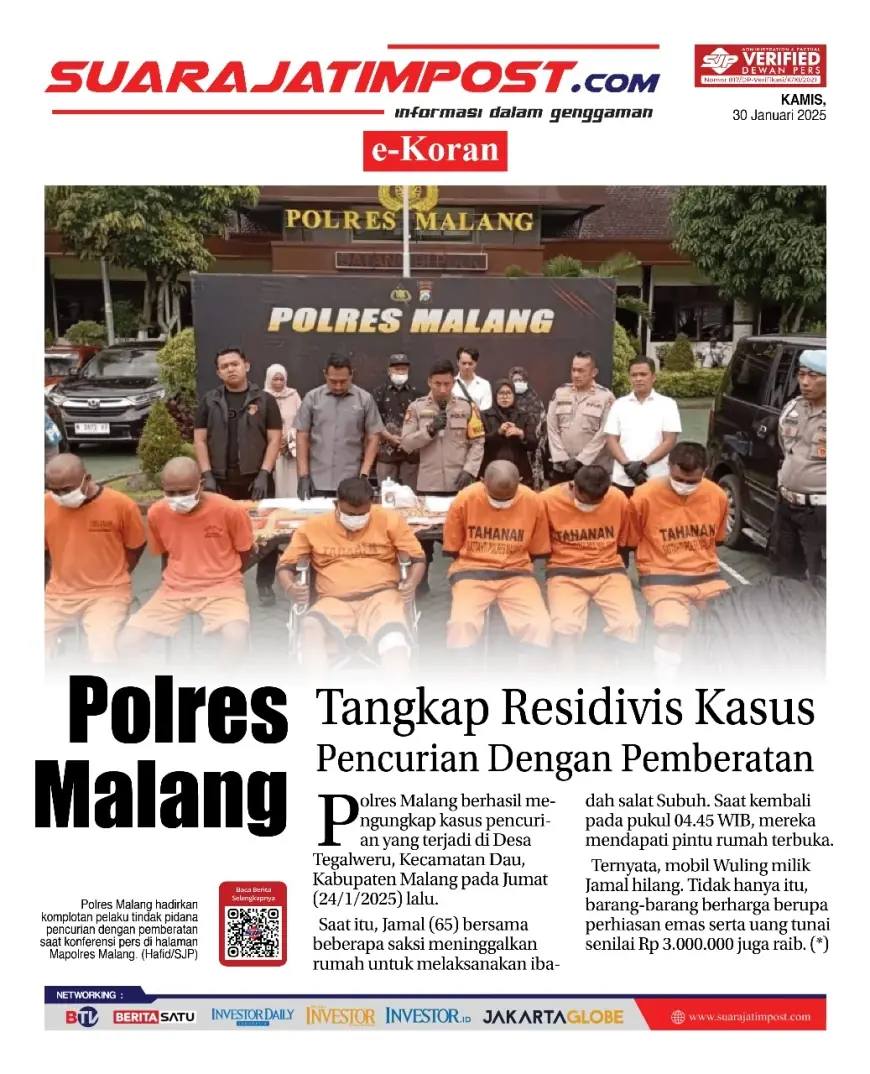 eKoran, Edisi Kamis, 30 Januari 2025