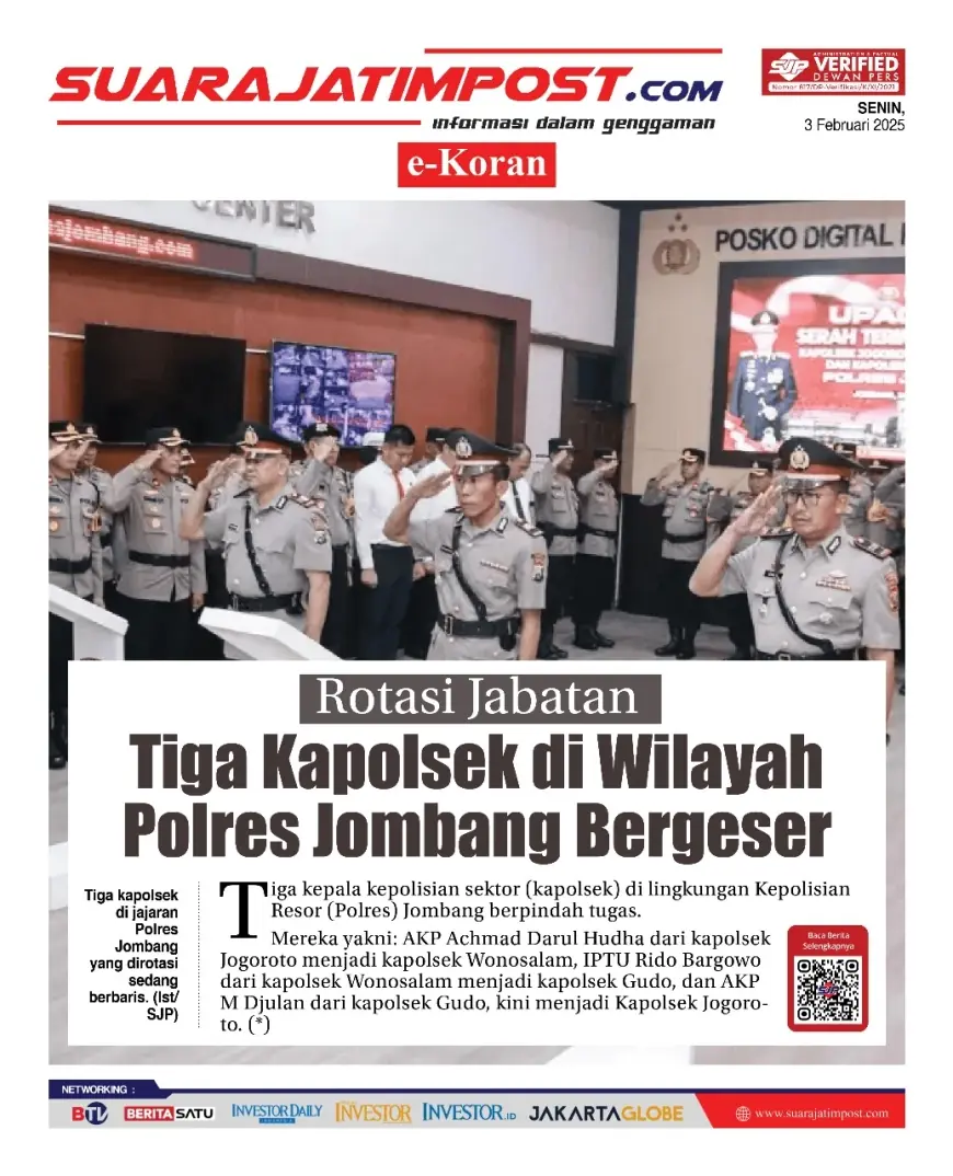 eKoran, Edisi Senin, 3 Februari 2025