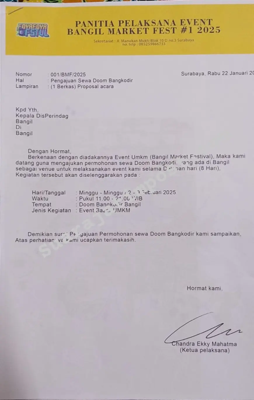 Disperindag Kabupaten Pasuruan Kecolongan, Izin Bazar UMKM Diisi Trifting