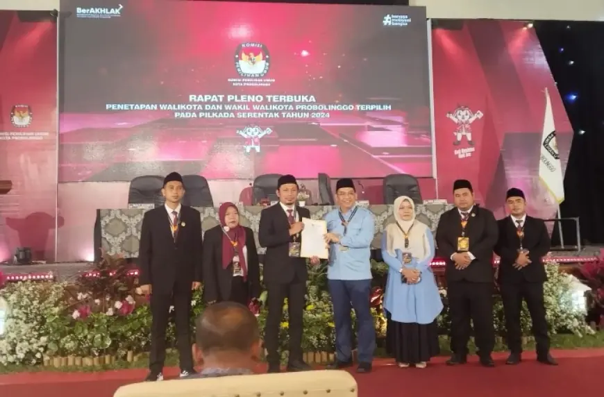 Sah, KPU Tetapkan dr. Aminuddin - Ina Buchori Resmi Jadi Wali Kota dan Wawali Kota Probolinggo Terpilih