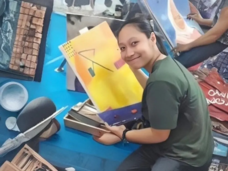 Ketika Kenangan Tertuang dalam Kanvas: Kisah Seniman Velita AT yang Hidupkan Kembali Aliran Abstrak Dekoratif