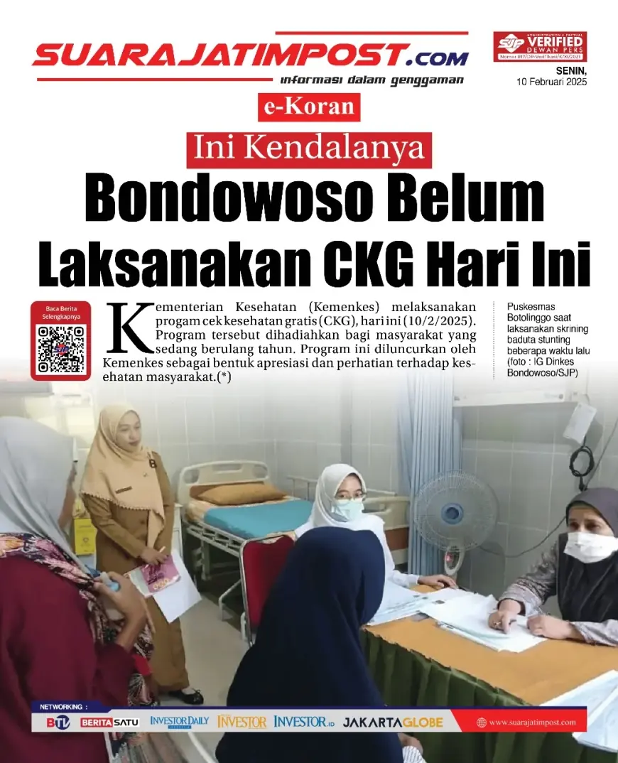 eKoran, Edisi Senin, 10 Februari 2025