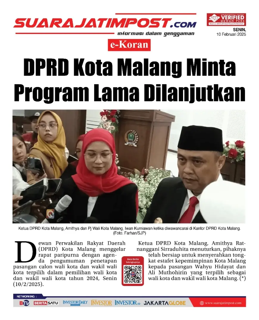 eKoran, Edisi Senin, 10 Februari 2025