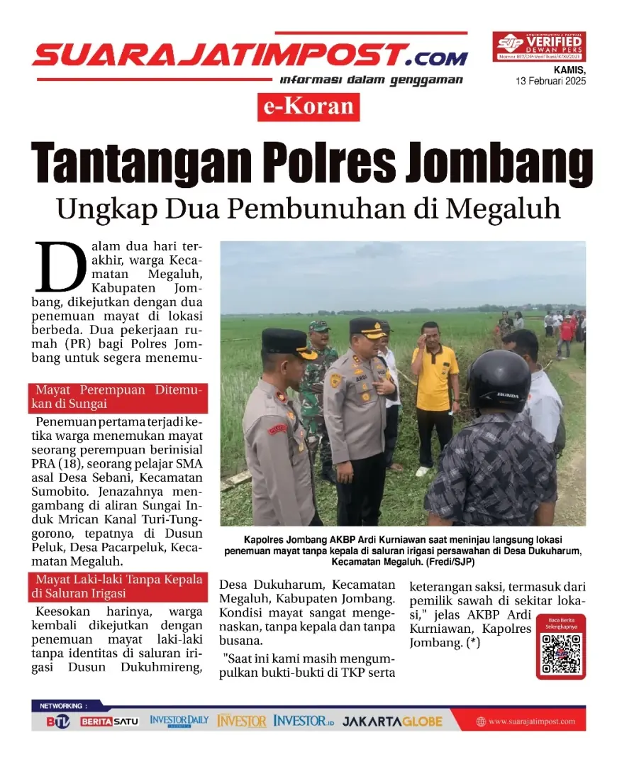 eKoran, Edisi Kamis, 13 Februari 2025