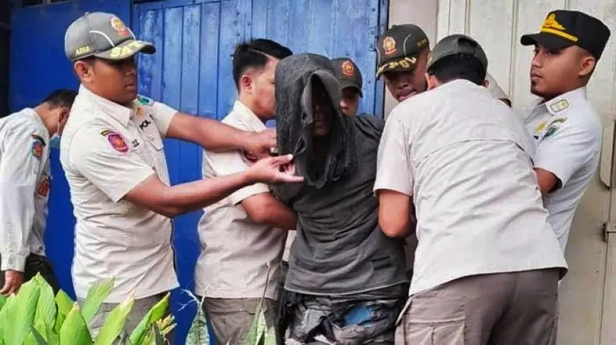 Pria ODGJ Bersenjata Tajam Asal Bondowoso Diamankan Satpol PP di Permukiman Warga Kota Malang