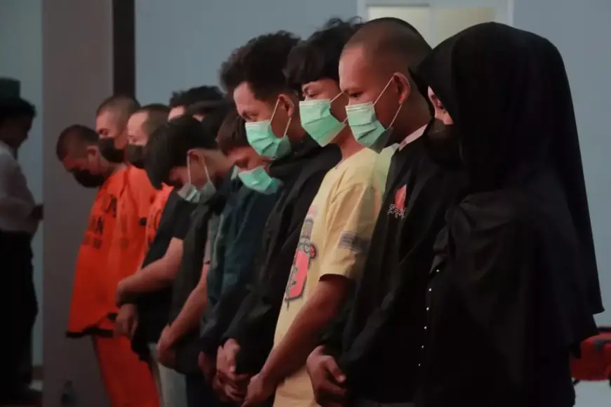 Polres Blitar Ringkus 11 Pendekar Silat karena Keroyok dan Jarah Ponsel Warga