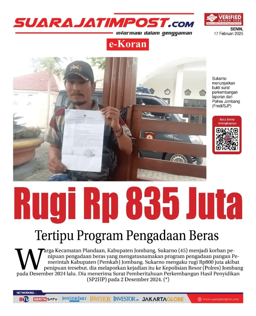 eKoran, Edisi Senin, 17 Februari 2025