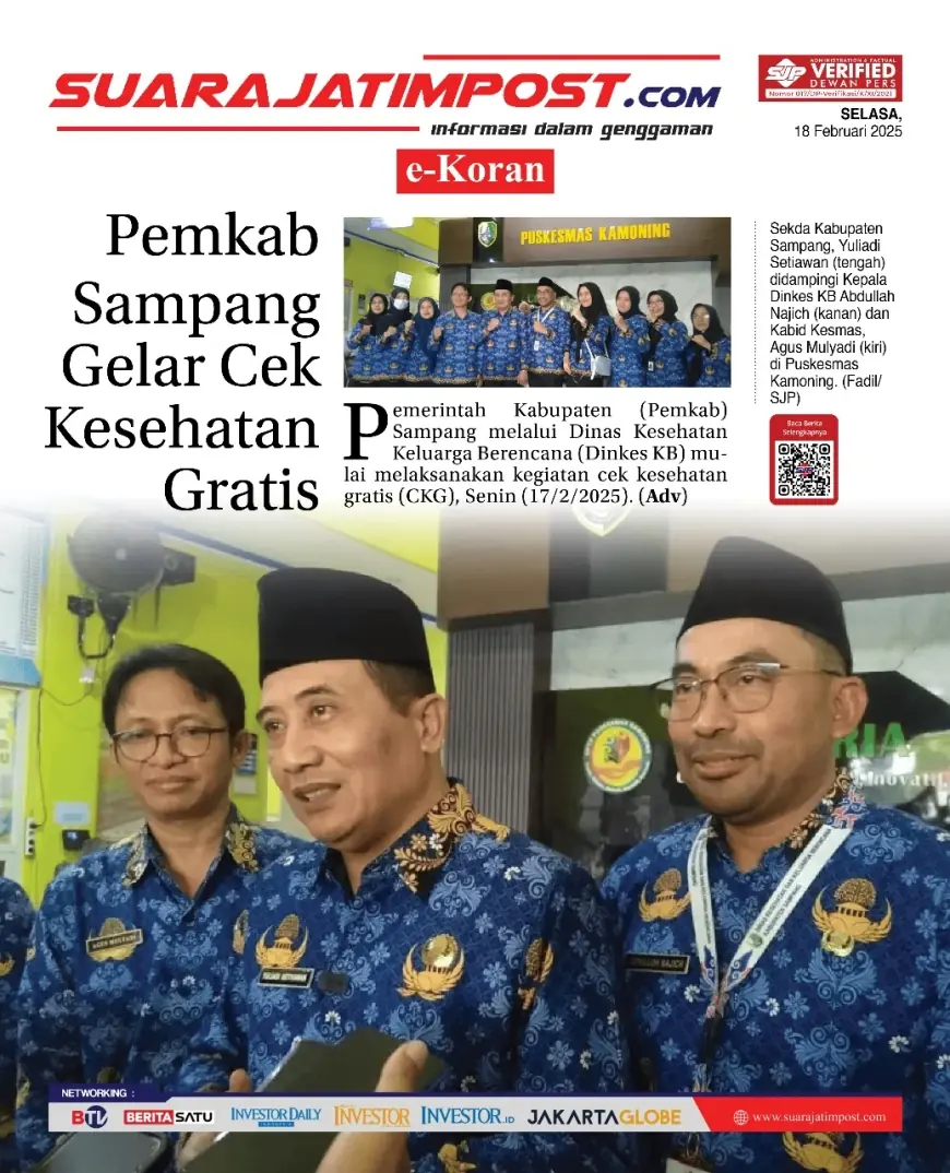 eKoran, Edisi Selasa, 18 Februari 2025