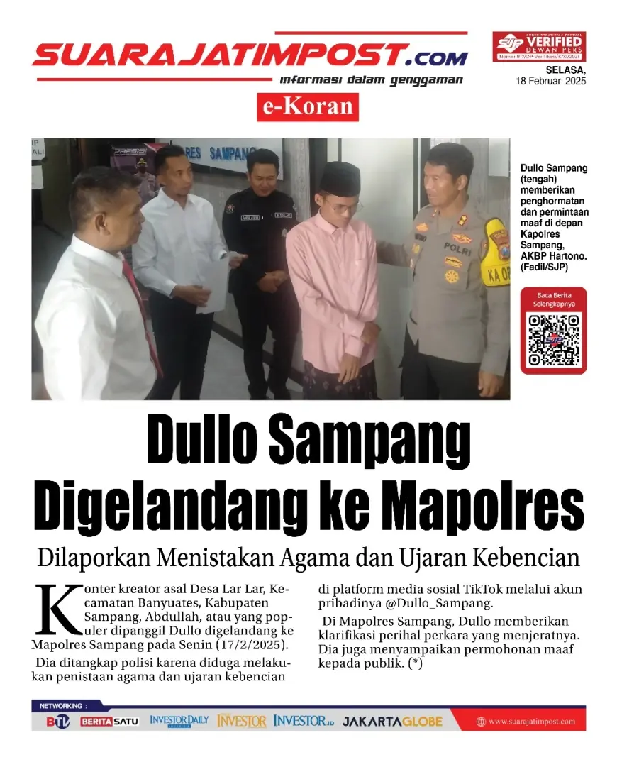 eKoran, Edisi Selasa, 18 Februari 2025