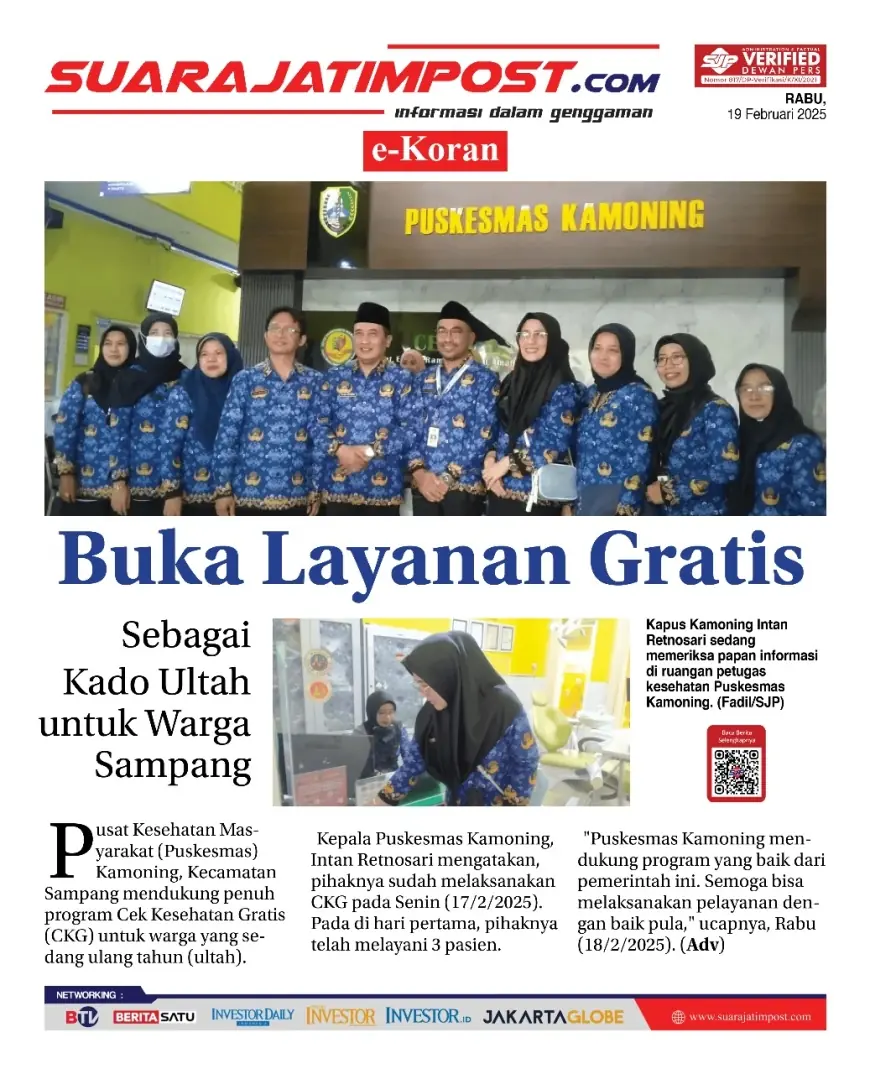 eKoran, Edisi Rabu, 19 Februari 2025