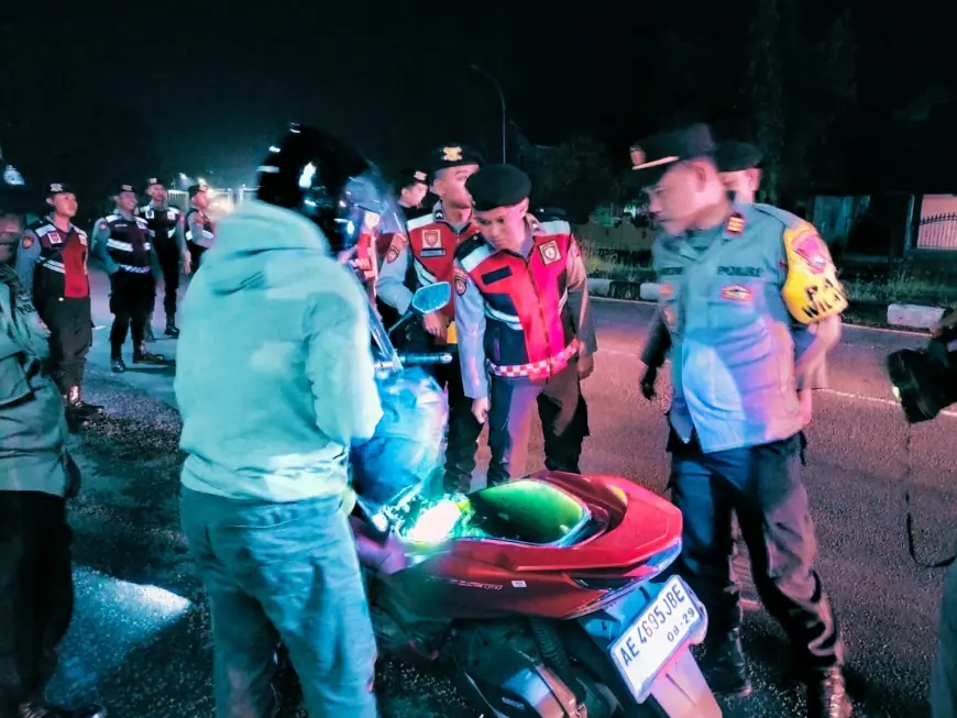 Antisipasi Aksi Kejahatan Jalanan, Polisi Nganjuk Pelototi Perbatasan Wilayah