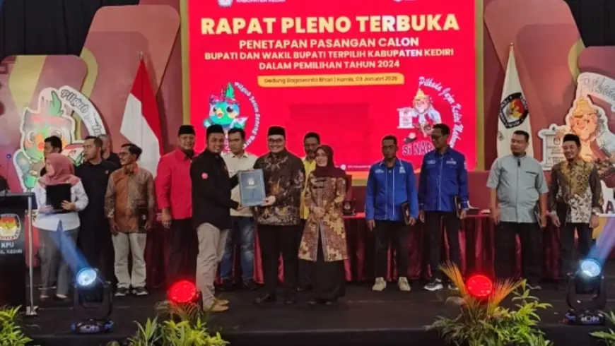 KPU Kabupaten Kediri Tetapkan Bupati dan Wakil Bupati Terpilih Pilkada 2024