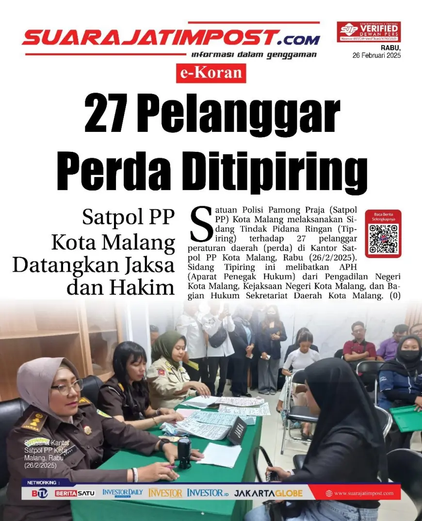eKoran, Edisi Rabu, 26 Februari 2025