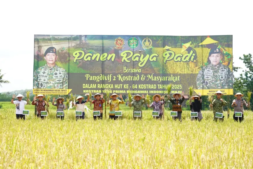 Gelar Panen Raya Padi, TNI dan Pemkab Malang Kolaborasi Perkuat Ketahanan Pangan