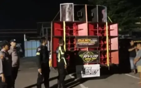Mengganggu saat Sahur, Polres Mojokerto Amankan Empat Set Sound Horeg