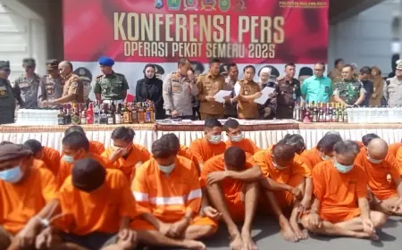 Polresta Malang Kota dan Forkopimda Rilis Puluhan Kasus dalam Operasi Pekat Semeru 2025