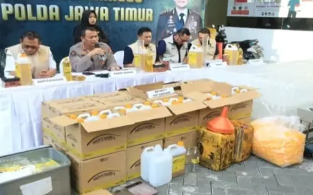 Polda Jatim Tetapkan Tersangka dalam Penggerebekan Pabrik Minyakita Palsu di Sampang
