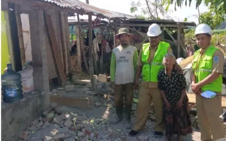 DPRPKP Nganjuk Terus Monitoring dan Evaluasi Pembangunan Rumah Bagi Korban Bencana