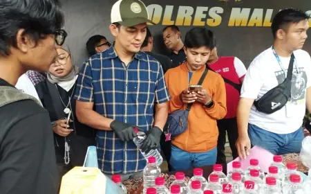Polres Malang Bongkar Produsen Miras dari Bantur Malang, 260 Liter Disita