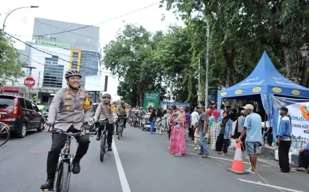 Polres Lamongan Gelar Patroli Bersepeda Amankan Ngabuburit