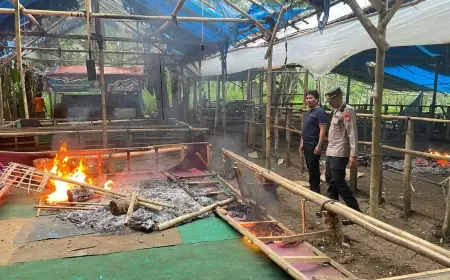 Polisi Bongkar Arena Sabung Ayam di Gedangan Malang, Sarana Judi Dimusnahkan di Lokasi