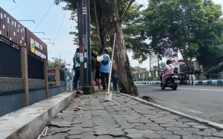 Terima Laporan Warga, Satpol PP Jombang Stop Pemasang Fiber Optik