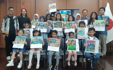 Eratkan Hubungan Diplomasi lewat Seni, Tahun ke-3 Kompetisi Menggambar LAC X Konjen Jepang Angkat Tema Lingkungan