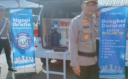 Satlantas Polres Nganjuk Siapkan Bengkel Keliling Gratis untuk Pemudik