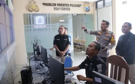 Cegah Kejahatan saat Mudik Lebaran, Polres Nganjuk Pantau CCTV