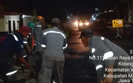 Jelang Lebaran, Pemkab Malang Rampungkan Rehab Jalan Tajinan-Kidangbang