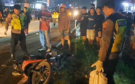 Kecelakaan Motor Disertai Ledakan Dahsyat di Blitar, Pemotor Tewas Mengenaskan Diduga Bawa Petasan