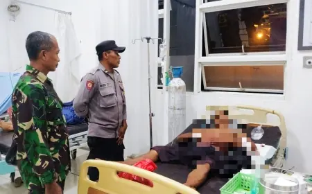 Dibacok Orang tak Dikenal, Pemuda di Jember Dilarikan ke Puskesmas