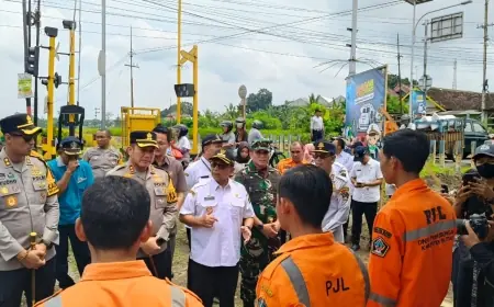 Jelang Arus Mudik Lebaran, Bupati Blitar Cek Perlintasan KA Sebidang