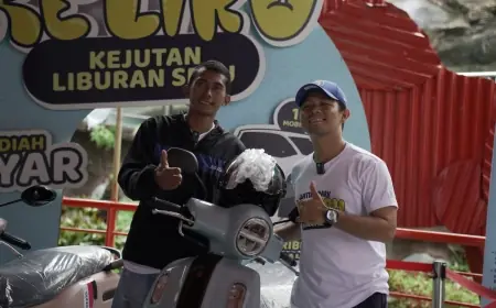Iseng Berhadiah, Dua Pengunjung Jatim Park Menangkan Motor dari Program KELIRU