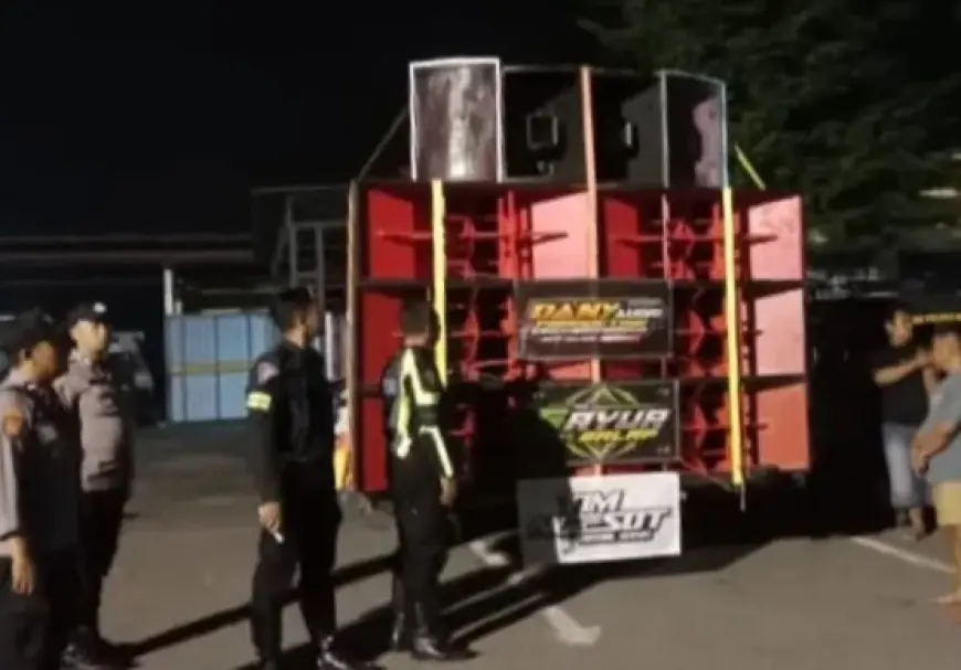 Mengganggu saat Sahur, Polres Mojokerto Amankan Empat Set Sound Horeg