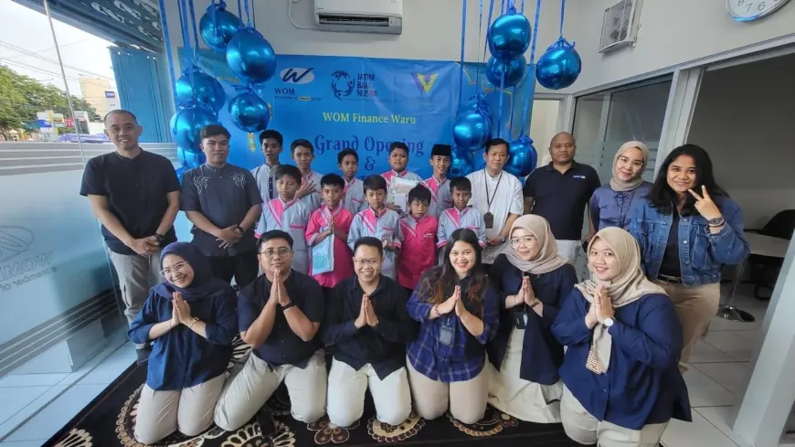 Pindah Gedung Kantor Cabang Sidoarjo 3 Waru, WOM Finance Santuni Anak Yatim