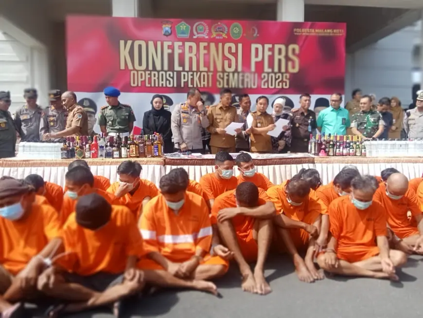 Polresta Malang Kota dan Forkopimda Rilis Puluhan Kasus dalam Operasi Pekat Semeru 2025
