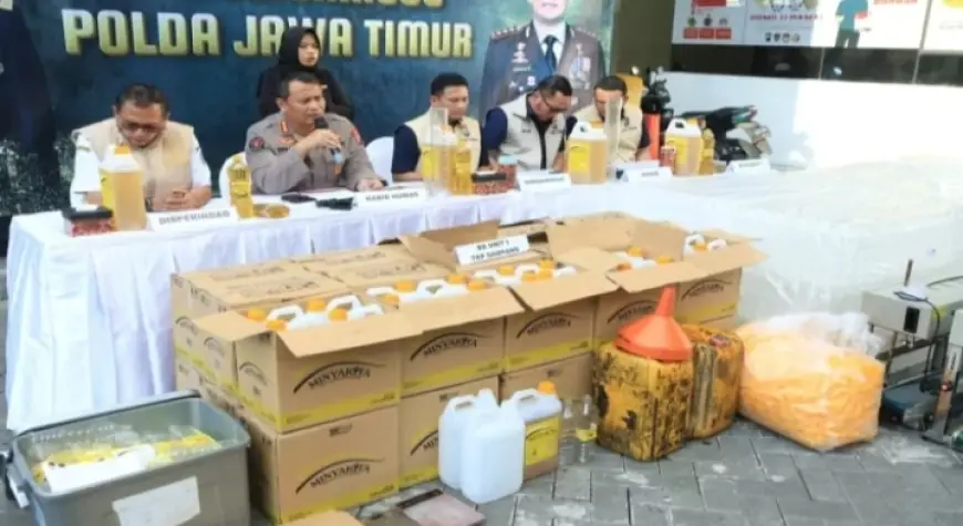 Polda Jatim Tetapkan Tersangka dalam Penggerebekan Pabrik Minyakita Palsu di Sampang