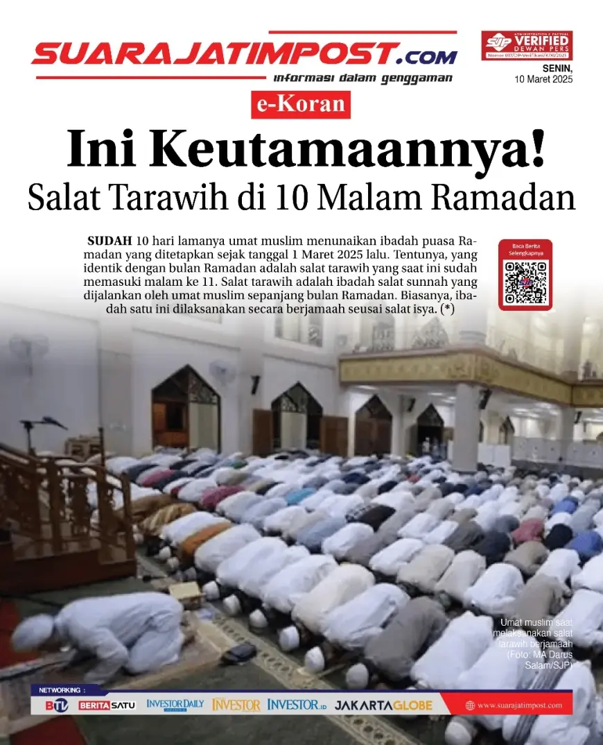 eKoran, Edisi Senin, 10 Maret 2025