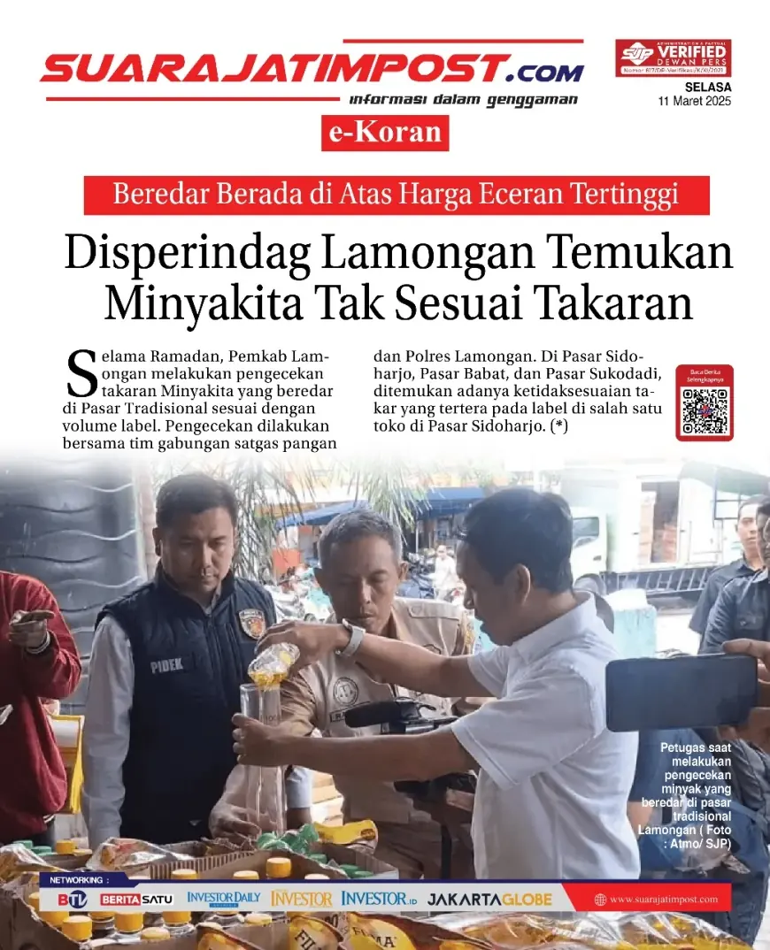 eKoran, Edisi Selasa, 11 Maret 2025
